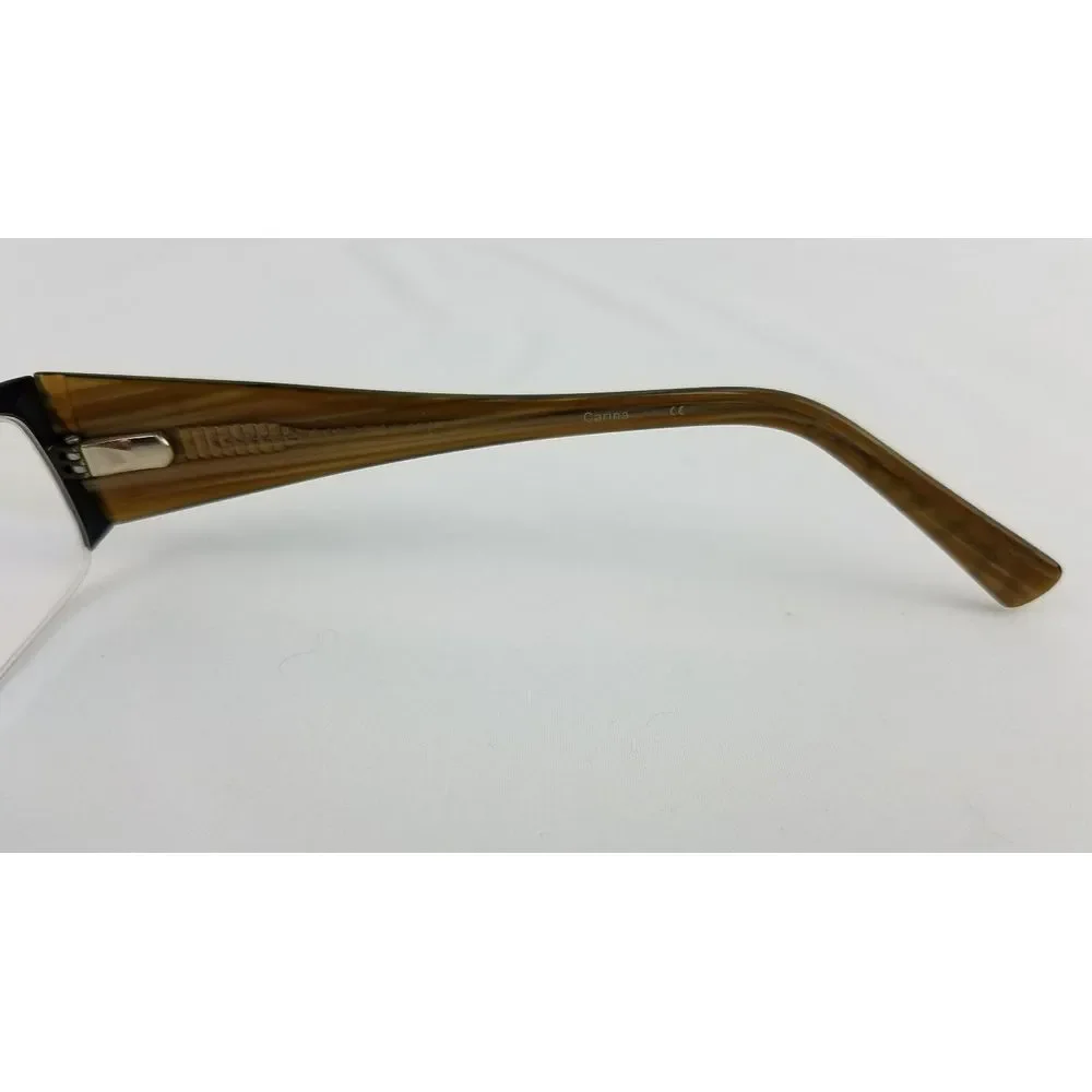 New Carmen Marc Valvo Eyewear‎ Rx Frame Carina Sz: 51-18-135 Color: Black Amber
